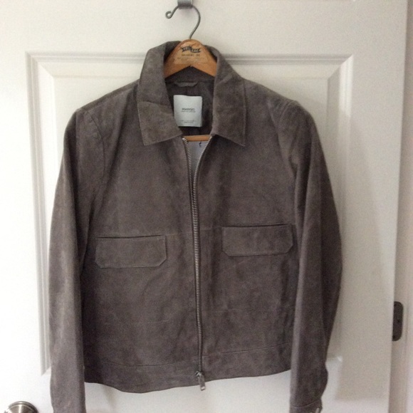 Mango Jackets & Blazers - Women’s Mango Grey Suede Jacket